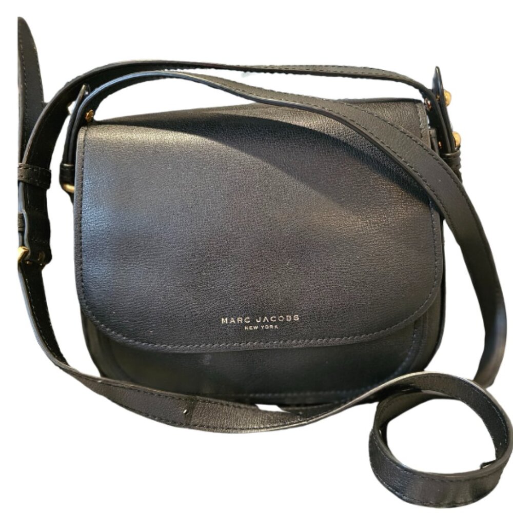 Marc Jacobs New York Classic Black Leather Rider Crossbody bag
